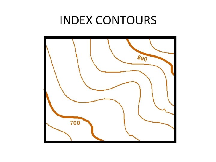 INDEX CONTOURS 
