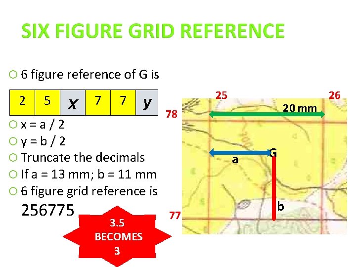  6 figure reference of G is 2 5 x 7 7 y x