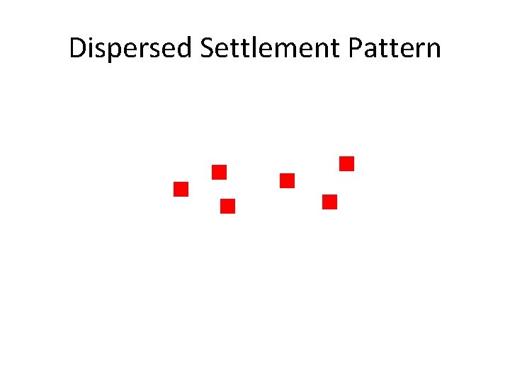 Dispersed Settlement Pattern 