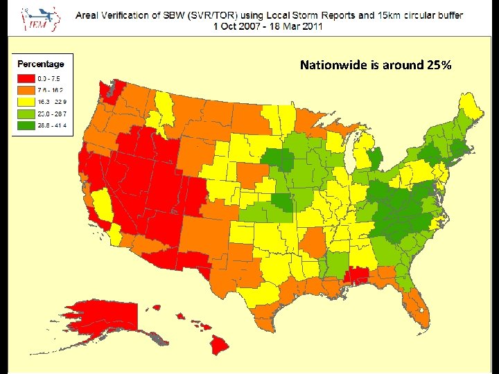 Nationwide is around 25% 