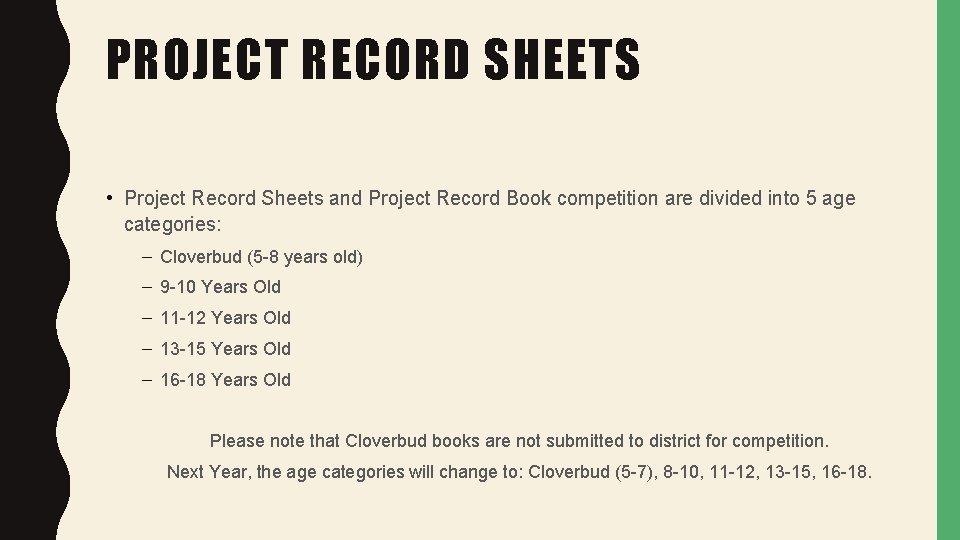 4 H PROJECT RECORD BOOKS CREATED BY CRYSTAL