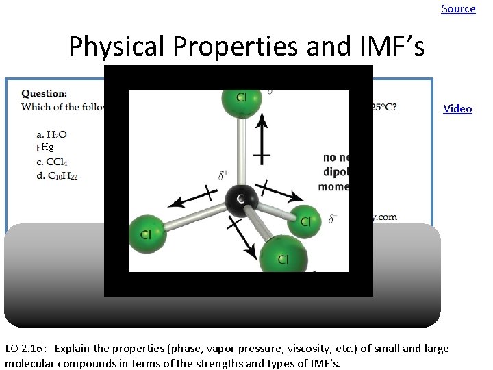 Source Physical Properties and IMF’s Video Hg Click reveals answer and explanation. LO 2.