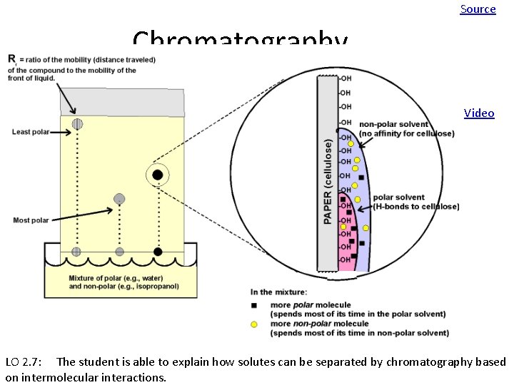 Source Chromatography Video LO 2. 7: The student is able to explain how solutes