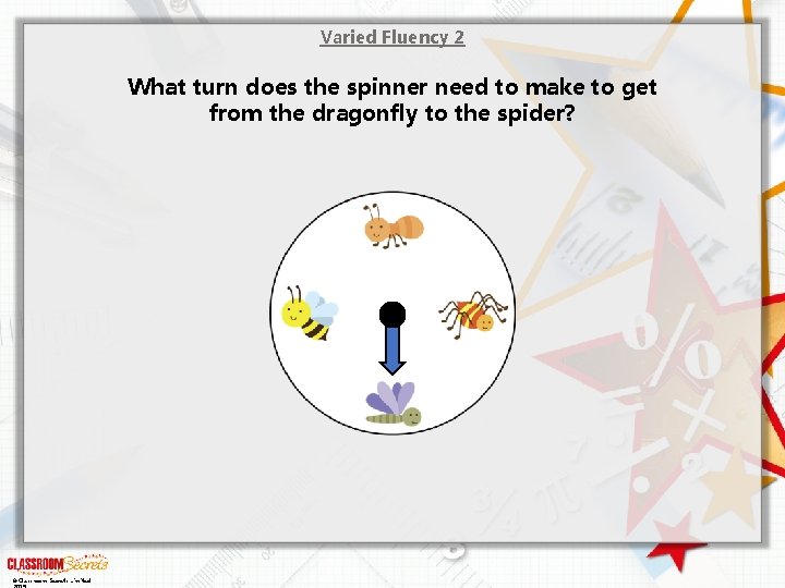 Varied Fluency 2 What turn does the spinner need to make to get from