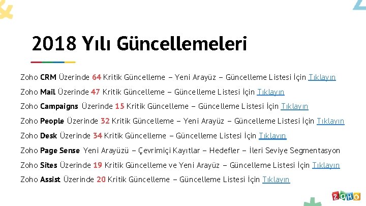 2018 Yılı Güncellemeleri Zoho CRM Üzerinde 64 Kritik Güncelleme – Yeni Arayüz – Güncelleme