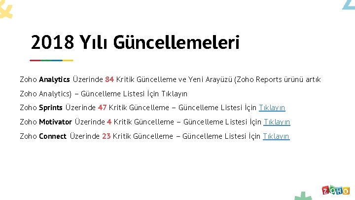 2018 Yılı Güncellemeleri Zoho Analytics Üzerinde 84 Kritik Güncelleme ve Yeni Arayüzü (Zoho Reports