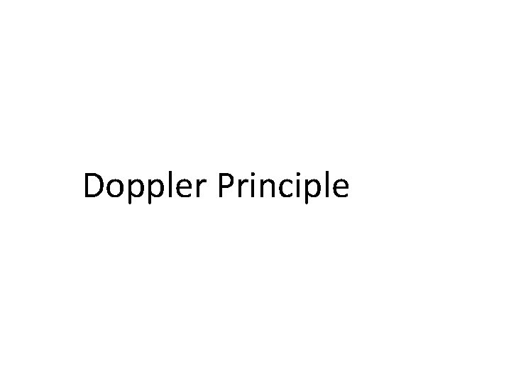 Doppler Principle 