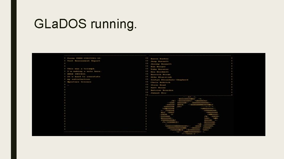 GLa. DOS running. 