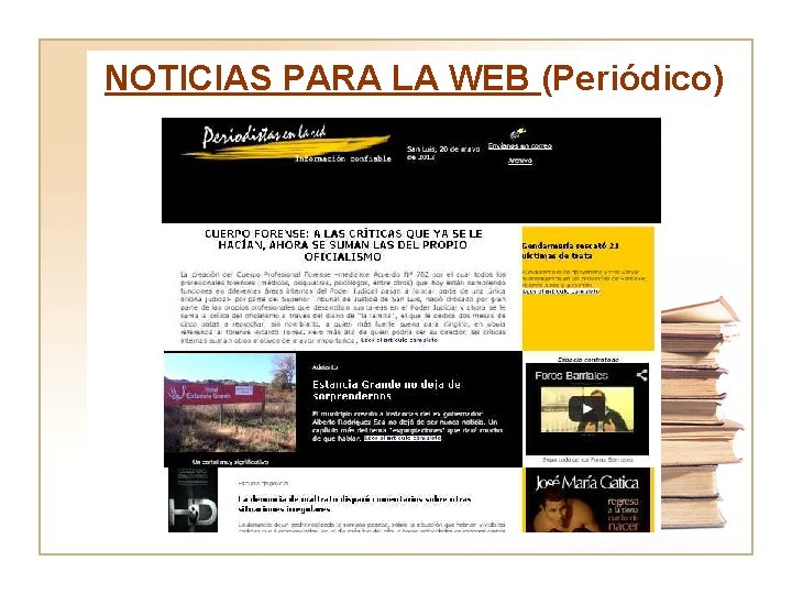 NOTICIAS PARA LA WEB (Periódico) 