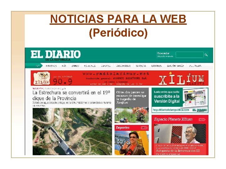 NOTICIAS PARA LA WEB (Periódico) 