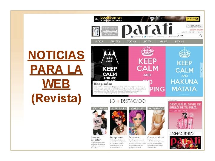 NOTICIAS PARA LA WEB (Revista) 