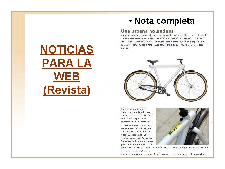  • Nota completa NOTICIAS PARA LA WEB (Revista) 