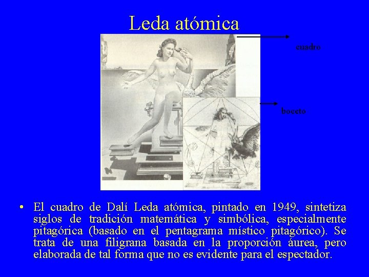 Leda atómica cuadro boceto • El cuadro de Dalí Leda atómica, pintado en 1949,