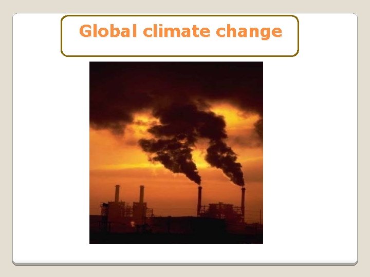 Global climate change 