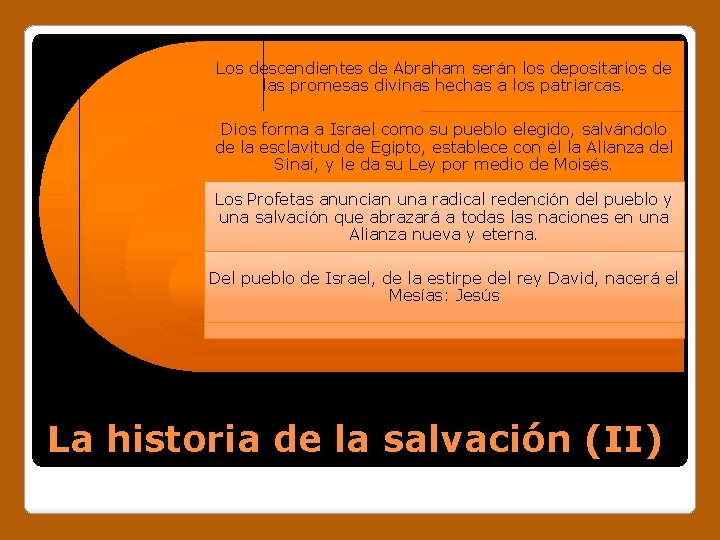 Los descendientes de Abraham serán los depositarios de las promesas divinas hechas a los
