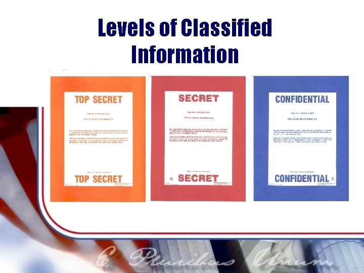 Levels of Classified Information 