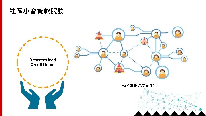 社區小資貸款服務 Decentralized Credit Union P 2 P儲蓄貸款合作社 