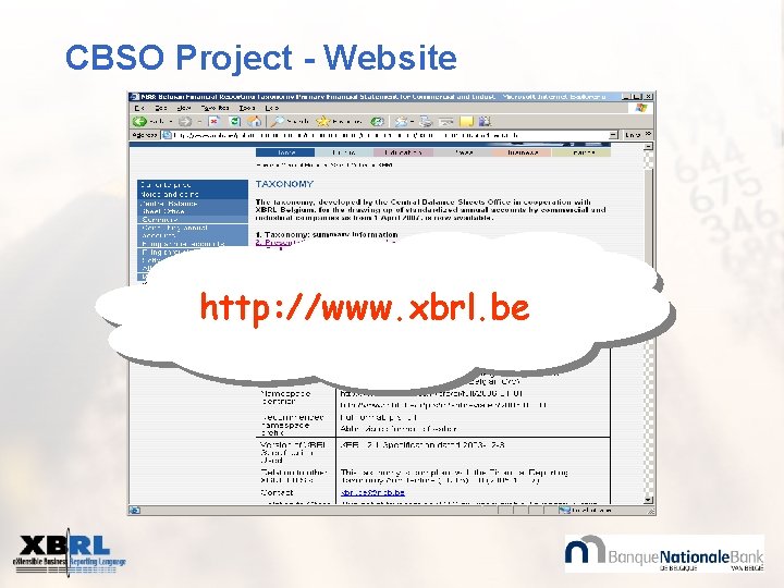 CBSO Project - Website http: //www. xbrl. be 