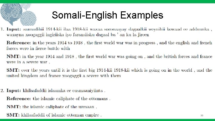 Somali-English Examples 20 