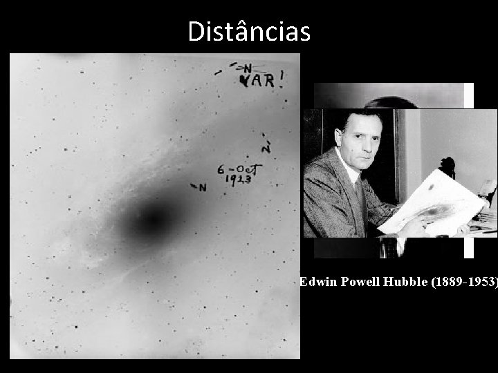  • Distâncias Hubble conseguiu em 1923 identificar na então Nebulosa de Andrômeda uma