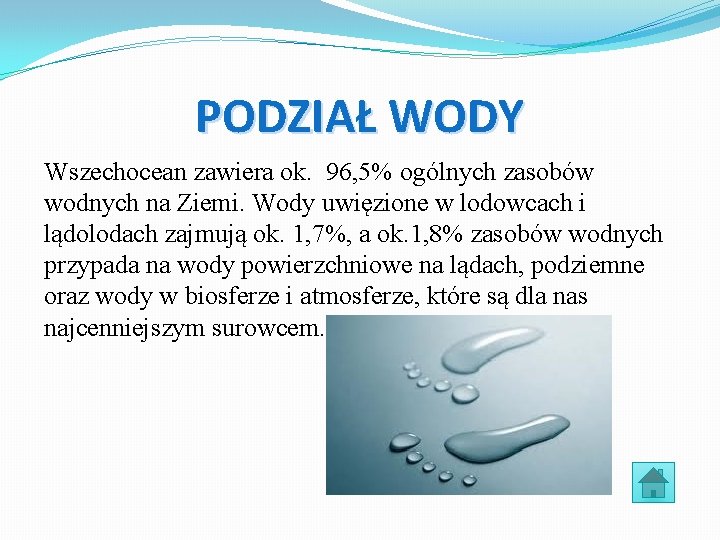 Zasoby wody na Ziemi i ich zuycie Opracowa