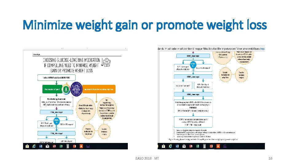 Minimize weight gain or promote weight loss EASD 2018 MT 16 