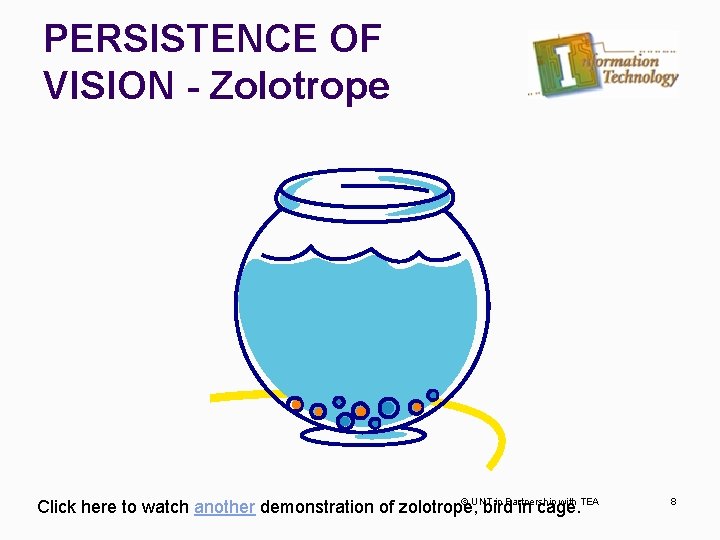 PERSISTENCE OF VISION - Zolotrope © UNT in Partnership with TEA Click here to