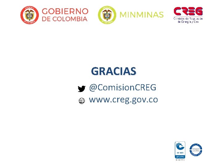 GRACIAS @Comision. CREG www. creg. gov. co 