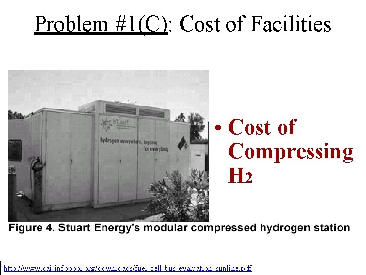 Problem #1(C): Cost of Facilities • Cost of Compressing H 2 http: //www. cai-infopool.