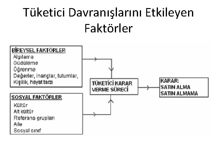 Tüketici Davranışlarını Etkileyen Faktörler Tüketici Davranışlarını Etkileyen Faktörler