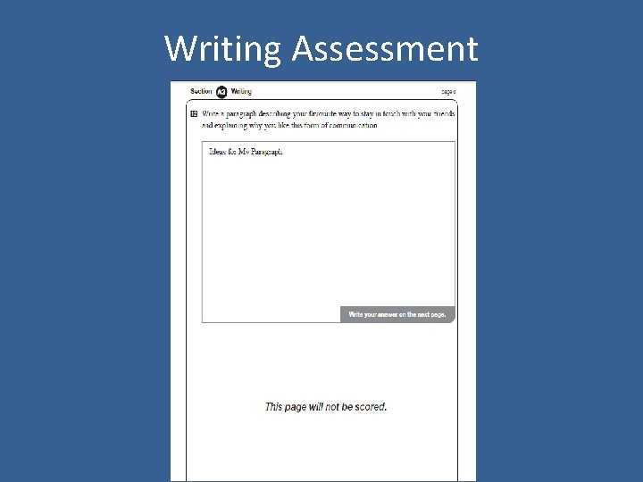 Writing Assessment 