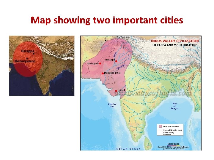 Map showing two important cities 