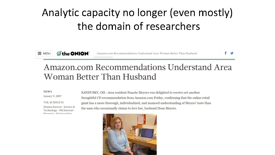 Analytic capacity no longer (even mostly) the domain of researchers 