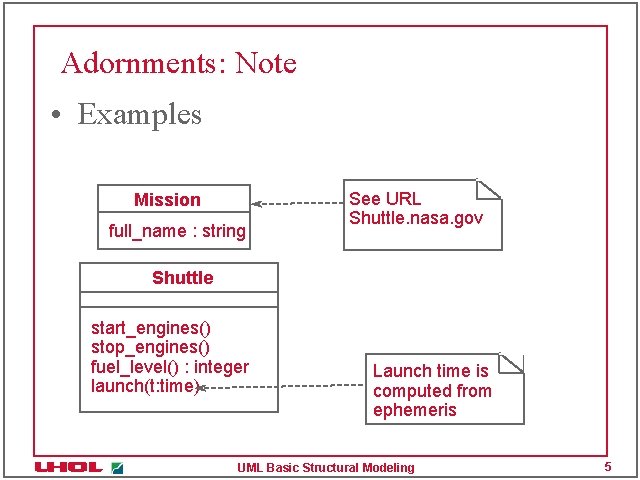 Adornments: Note • Examples Mission full_name : string See URL Shuttle. nasa. gov Shuttle Adornments: Note • Examples Mission full_name : string See URL Shuttle. nasa. gov Shuttle