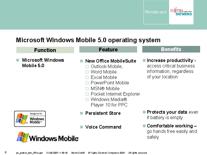 Microsoft Windows Mobile 5. 0 operating system Microsoft Windows Mobile 5. 0 8 ps_pocket_loox_N