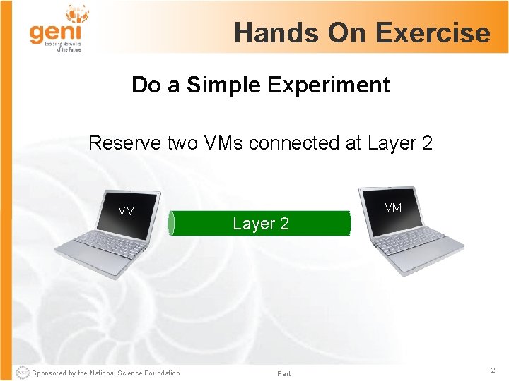 Hands On Exercise Do a Simple Experiment Reserve two VMs connected at Layer 2