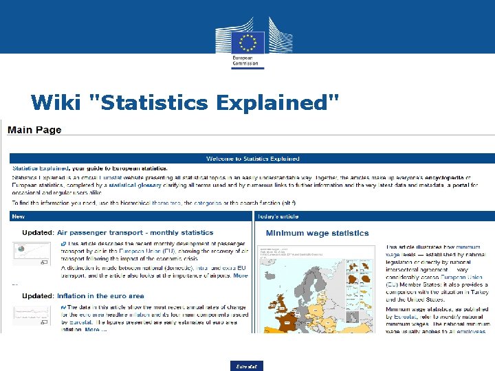 Wiki "Statistics Explained" Eurostat 