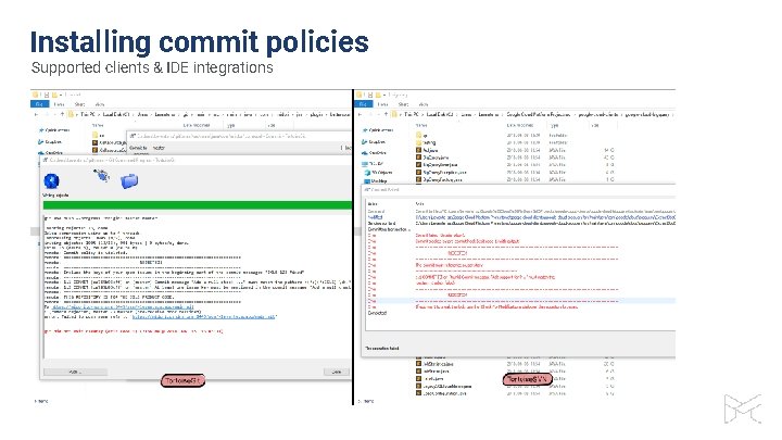 Installing commit policies Supported clients & IDE integrations 
