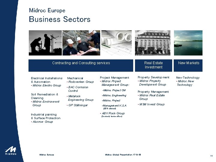 Midroc Europe Business Sectors Real Estate Investment New Markets Project Management • Midroc Project