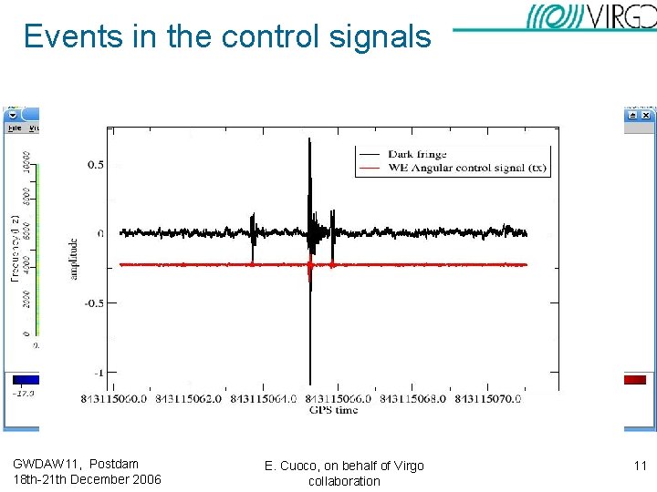 Events in the control signals GWDAW 11, Postdam 18 th-21 th December 2006 E. Events in the control signals GWDAW 11, Postdam 18 th-21 th December 2006 E.