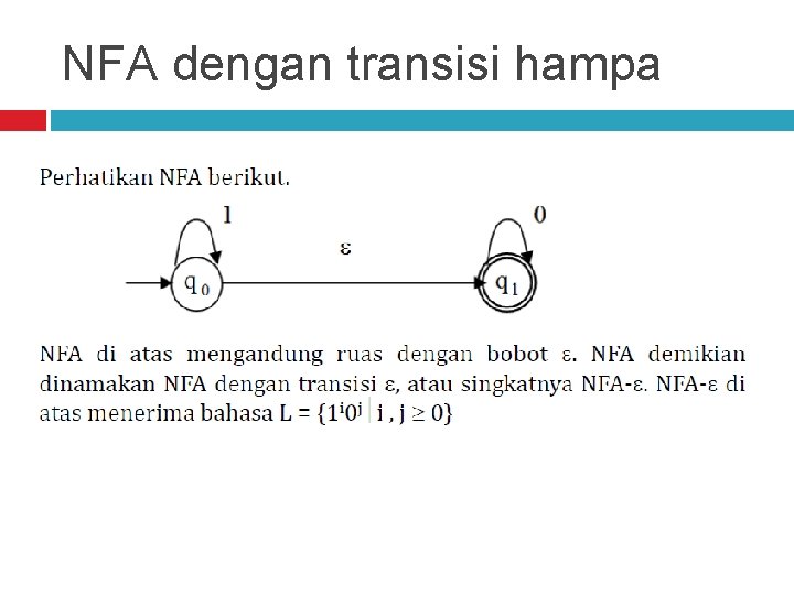 NFA dengan transisi hampa 