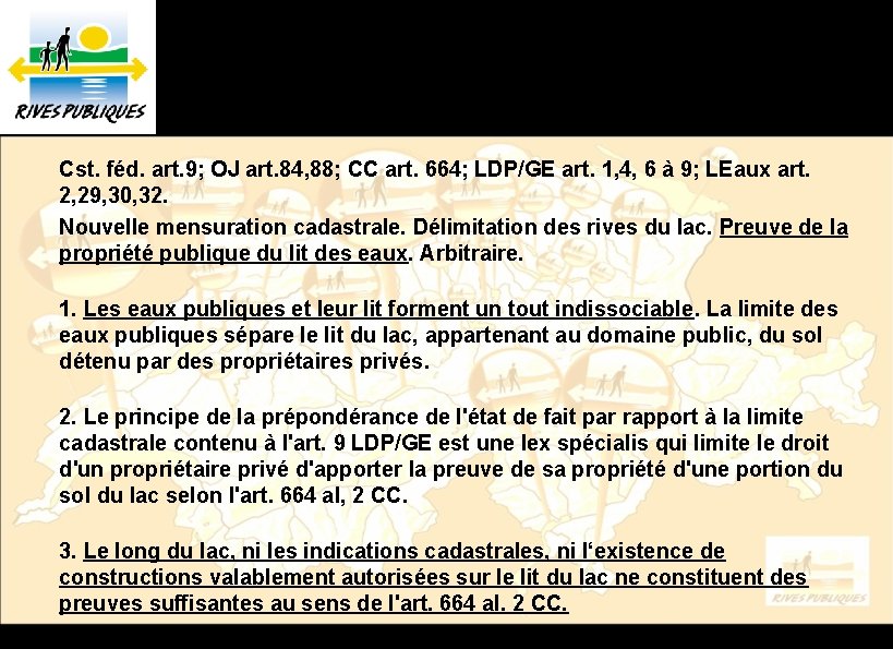 Jurisprudence – Arrêt 5 P. 147/2000 du TF 15 mars 2001 Cst. féd. art.