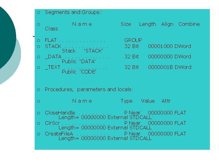 ¡ ¡ ¡ Segments and Groups: Class Name FLAT. . . STACK. . . ¡ ¡ ¡ Segments and Groups: Class Name FLAT. . . STACK. . .