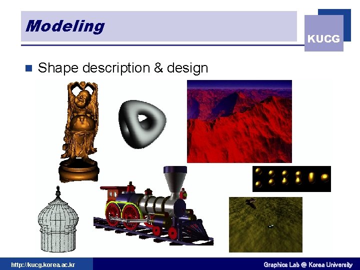 Modeling n KUCG Shape description & design http: //kucg. korea. ac. kr Graphics Lab