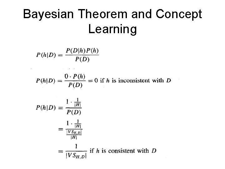 Bayesian Theorem and Concept Learning 