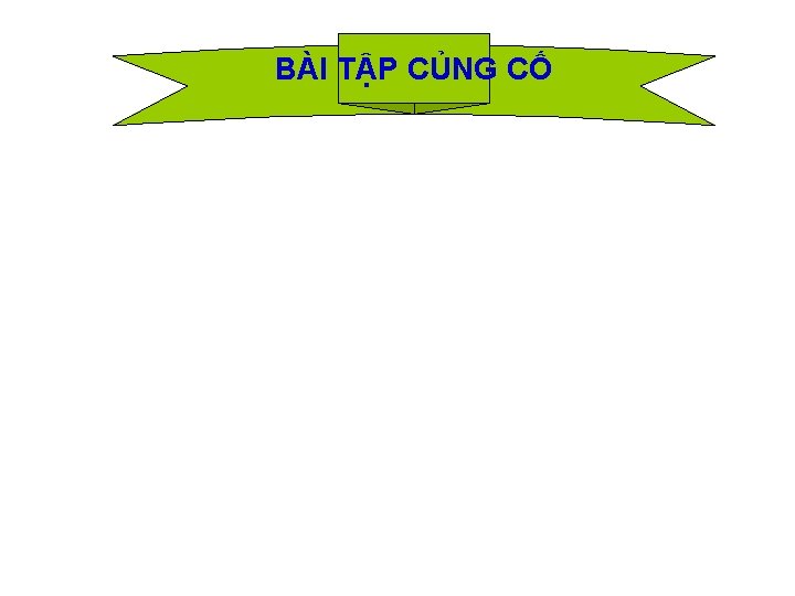 BÀI TẬP CỦNG CỐ 