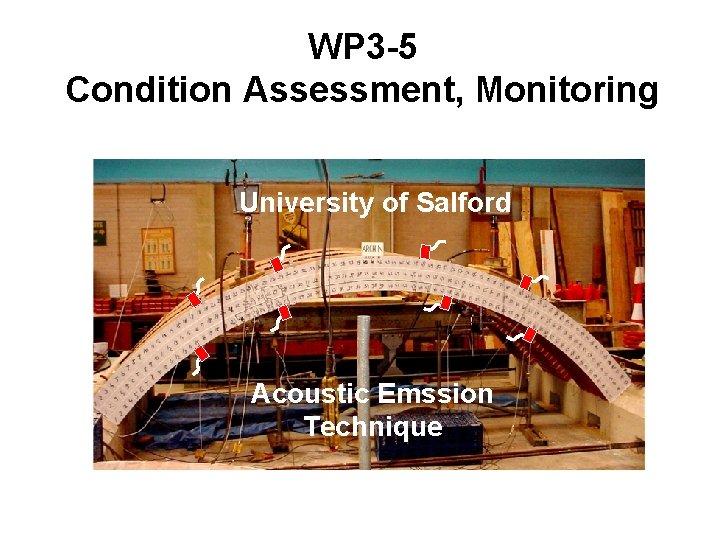 WP 3 -5 Condition Assessment, Monitoring University of Salford Acoustic Emssion Technique 