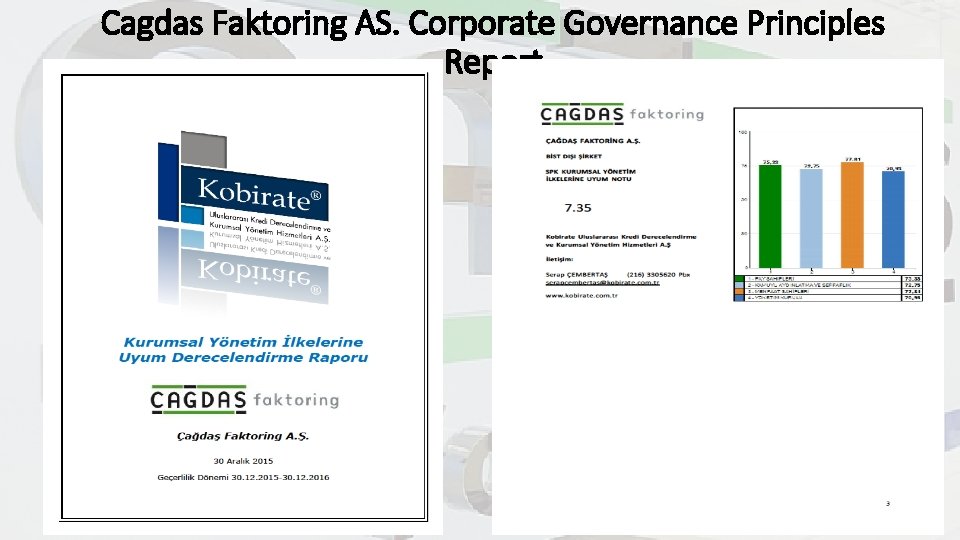 Cagdas Faktoring AS. Corporate Governance Principles Report 
