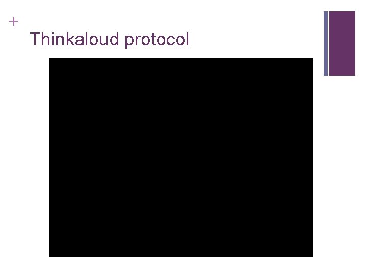 + Thinkaloud protocol Thinkaloud: Tent 