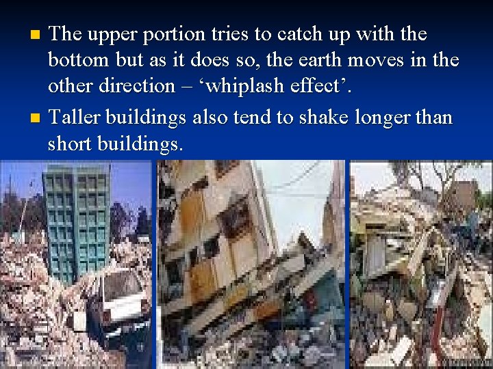 The upper portion tries to catch up with the bottom but as it does The upper portion tries to catch up with the bottom but as it does